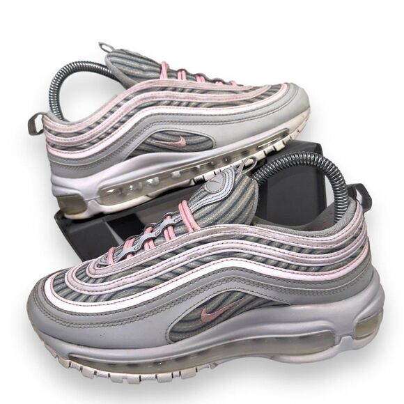Nike by You Air Max 97 Sneakers Grey / White / Pink DJ3180-991 Women's 7 - Picture 1 of 11